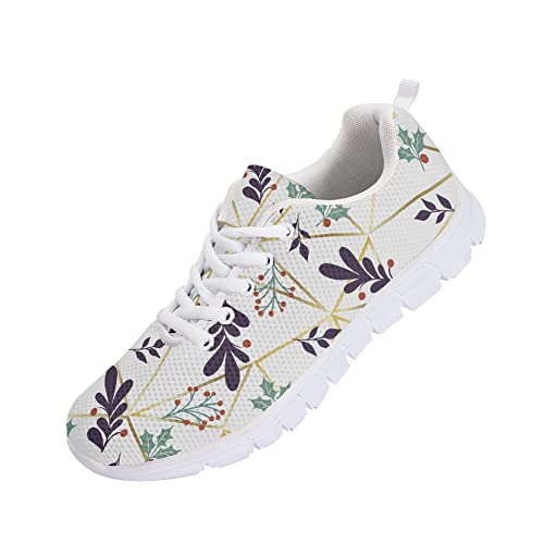 Amzbeauty Herren-Laufschuhe mit coolem Hawaii-Design, Mesh, Freizeit-Sneaker, Größe 39-47, Dschungelblume, 42 2/3 EU von Amzbeauty