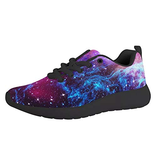 Amzbeauty Herren-Schuhe, atmungsaktiv, stoßdämpfend, für Tennis, Straße, Wandern, Training, Freizeit-Sneakers, leicht, personalisierbar, Größe 39-45, Violett - Galaxy - Größe: 43.5 EU von Amzbeauty