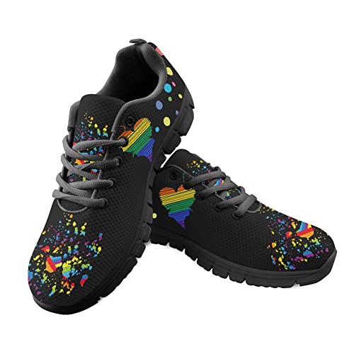 Amzbeauty Herren-Sneaker, weich, lässig, sportlich, für Erwachsene, Größe 39-48, Rainbow Love Black a, 43.5 EU Amzbeauty Herren-Sneaker, weich, lässig, sportlich, für Erwachsene, Größe 39-48, Rainbow Love Black a, 43.5 EU von Amzbeauty