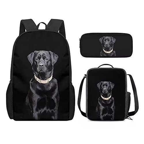 Amzbeauty Katzenrucksack und Lunchtasche für Mädchen, 3-teilig, Geschenk für 5–12 Kinder, Jungen, Hund-3 von Amzbeauty