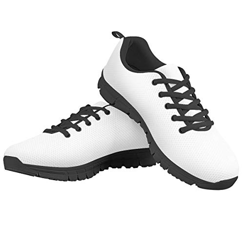 Amzbeauty Leichte Sport-Sneaker für Damen, für Outdoor-Aktivitäten, Laufen, athletisches Gehen, Netzstoff, rutschfest, glänzend, Größe 35-42, Weiß - weiß - Größe: 39 EU von Amzbeauty