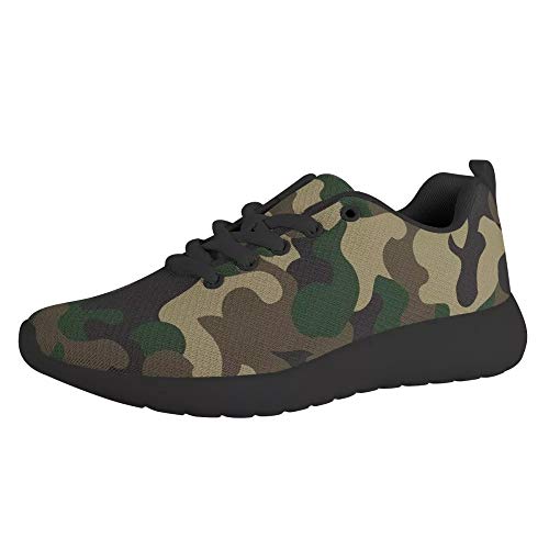 Amzbeauty Leichtgewichtige, athletische Schnürschuhe für Herren, Sneakers, stoßdämpfende Schuhe, geeignet für Reisen und Sport, Größe 39,5 - 40,5 - 42,5, Grün - Wildgrün. - Größe: 43.5 EU von Amzbeauty