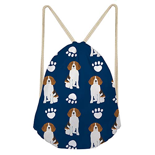 Amzbeauty Netter Kordelzug-Rucksack für Kinder-Partei-Bevorzugungs-Geschenk-Taschen, Beagles Pet Dog 3 von Amzbeauty