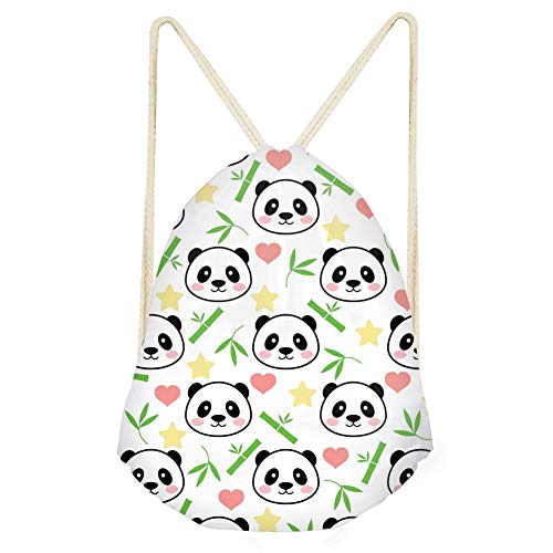 Anime-Rucksack mit Kordelzug für Kinder, Mädchen, Jungen, Turnbeutel, Partygeschenke, Reisen, Strandtasche, panda, von Amzbeauty