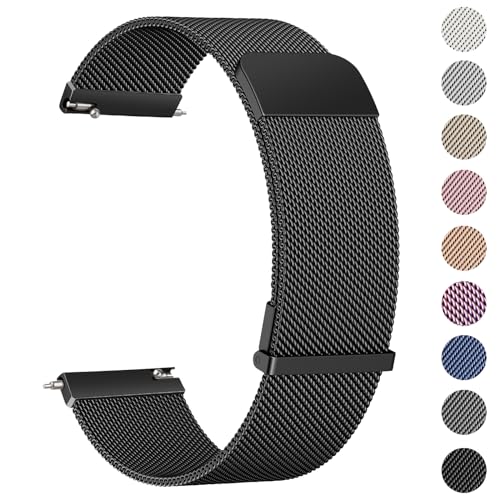 Amzpas 22 mm Schnellverschluss-Armbänder für Fossil Herren Gen 6/Fossil 5E 44 mm/Fossil Gen 5 LTE/Fossil Gen 5 Carlyle/Fossil Sport 43 mm Smartwatch, Ersatz-Milanaise-Uhrenarmband, 22 mm von Amzpas