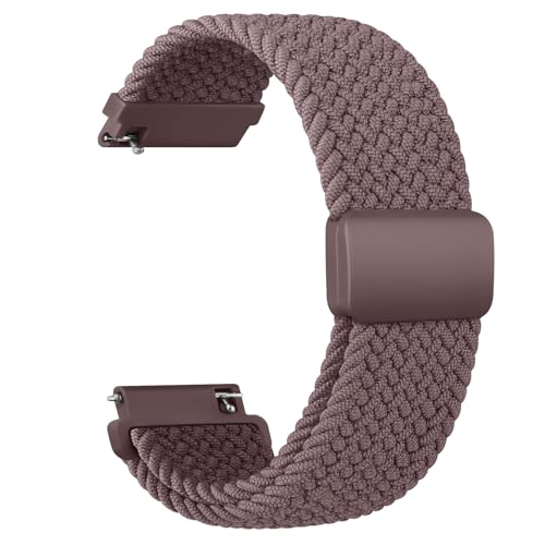 Amzpas Armband für Amazfit GTR 2/GTR 3/GTR 4 Armband,Nylon 22mm Verstellbares Geflochtenes Ersatzarmbänder für Amazfit GTR 47mm/GTR 3 Pro/GTR 2e/Stratos 3/Cheetah Pro Damen Herren (ZViolett) von Amzpas