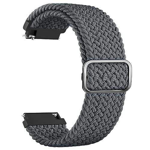 Amzpas für 20mm 22mm Armband Nylon Uhrenarmband mit Schnellverschluss Geeignet Sport Ersatzarmband 20mm 22mm für Damen Herren (20mm, Blaugrau) von Amzpas