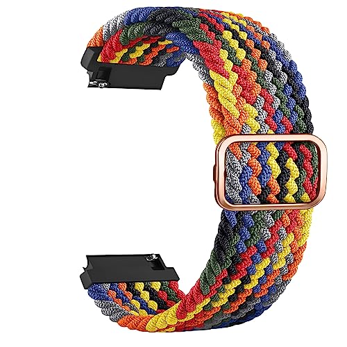 Amzpas für 20mm 22mm Armband Nylon Uhrenarmband mit Schnellverschluss Geeignet Sport Ersatzarmband 20mm 22mm für Damen Herren (20mm, Bunt) von Amzpas