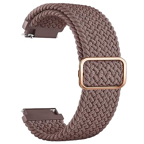 Amzpas für 20mm 22mm Armband Nylon Uhrenarmband mit Schnellverschluss Geeignet Sport Ersatzarmband 20mm 22mm für Damen Herren (20mm, Violett) von Amzpas