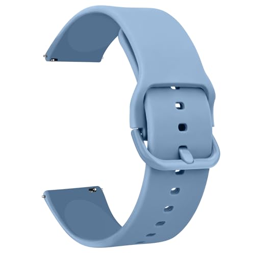 Amzpas für Samsung Galaxy Watch 6 Armband 40mm 44mm,Galaxy Watch 6 Classic Armband 47mm 43mm,20mm Neues Silikon Sport Ersatzarmbänder für Samsung Galaxy Watch 6 Damen Herren (Senior blau) von Amzpas