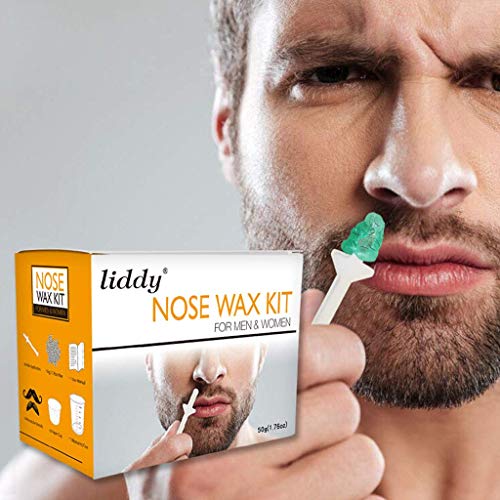 Anself Nasenhaarentfernungswachs Kit Nasenhaar Wachs Nose Wax Set Wachsauftrags Stifte Bohnen Schnurrbart Aufkleber (#1) von Anself