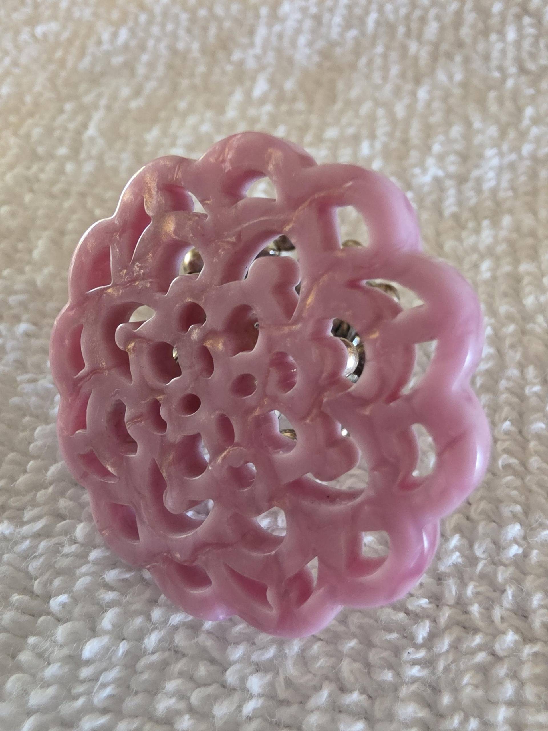 Geschnitzte Rosa Blume Stretch Ring von AnDBling