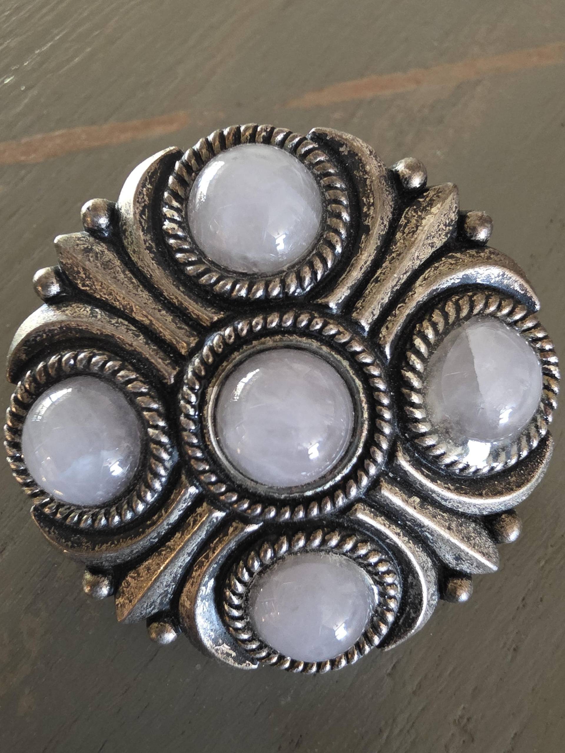 Großer Rosenquarz Stretch-Ring von AnDBling