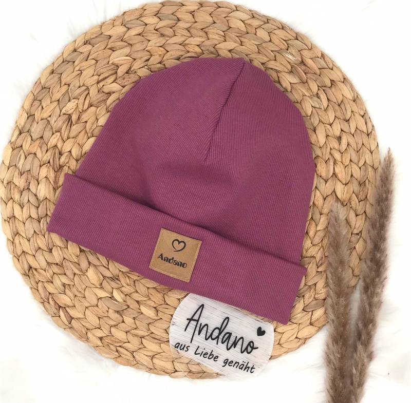 Hipster Beanie | Personalisierte Rippenjersey Rippjersey von AnDaNo10