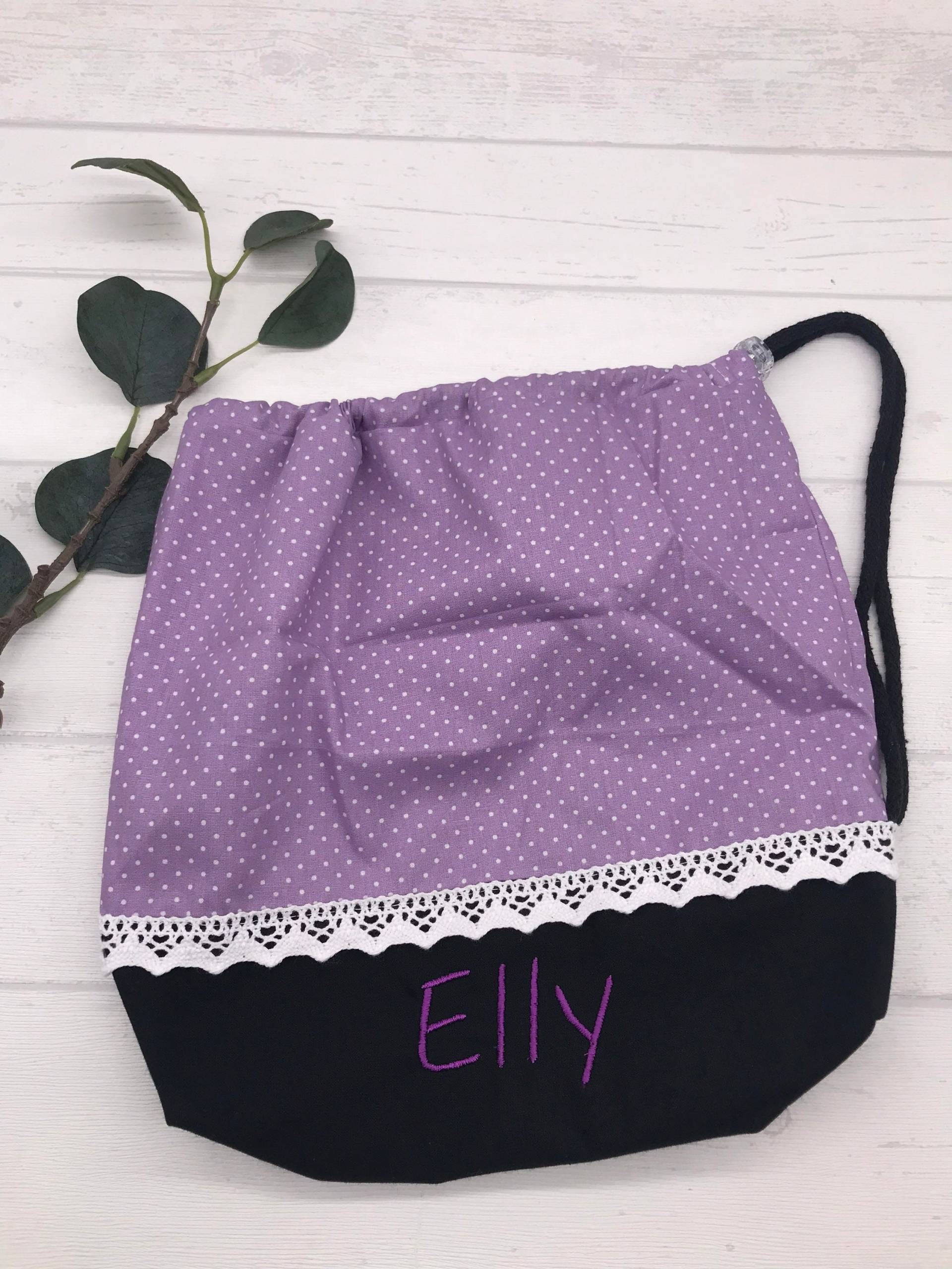 Kita - Beutel Mit Namen Bestickt, Tasche Namen, Spielzeugbeutel Kita - Beutel Mit Namen Bestickt, Tasche Namen, Spielzeugbeutel von AnDaNo10