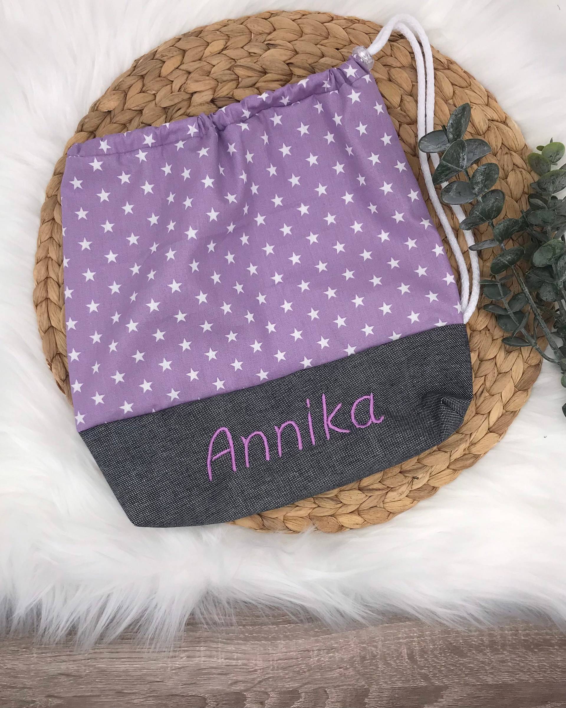 Kita - Beutel Mit Namen Bestickt, Tasche Kita - Beutel Mit Namen Bestickt, Tasche von AnDaNo10