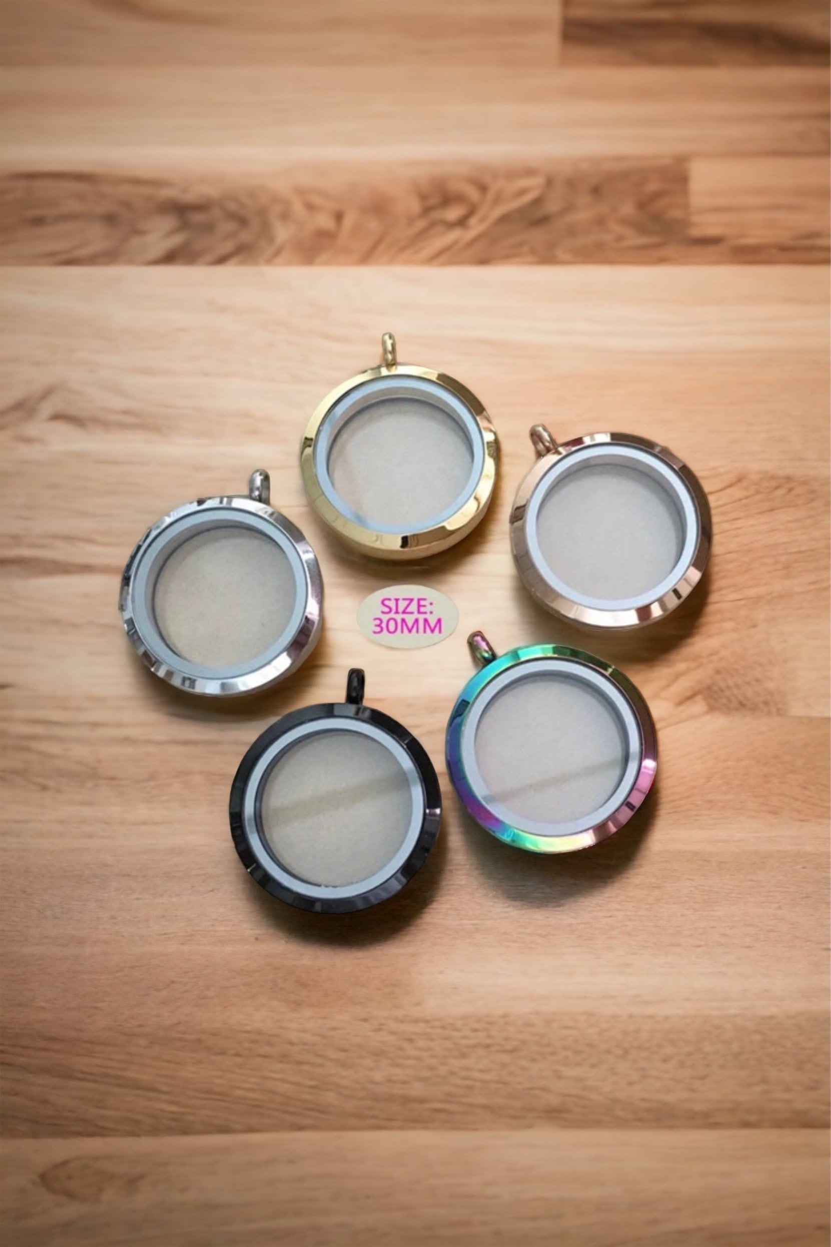 Edelstahl Floating Charm Memory Glas Living Medaillon von AnEyeForCreating