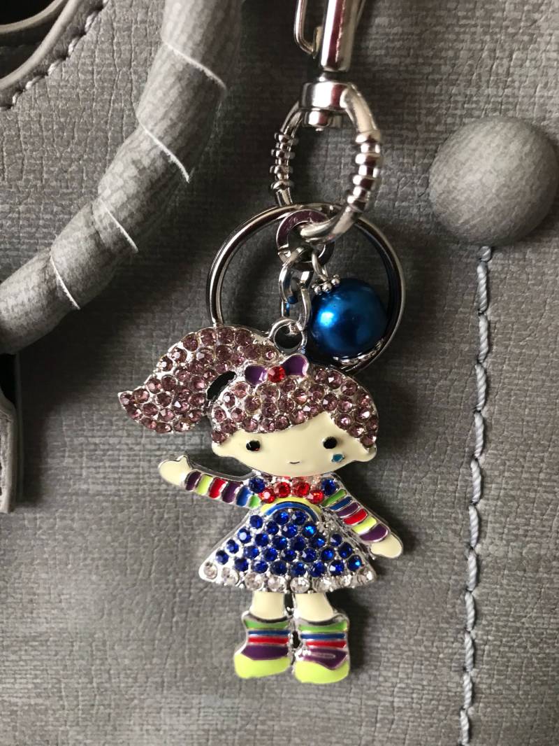 Kleiner Mädchen Kristall Charm Schlüsselanhänger von AnEyeForCreating