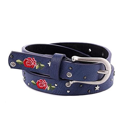 AnJuHoPa Damen Strassgürtel Rosenblumenstickerei - Stilvoll und vielseitig einsetzba von AnJuHoPa
