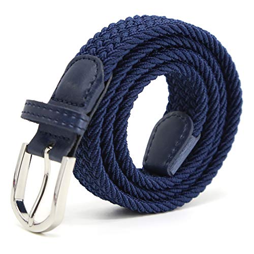 AnJuHoPa Mehrfarbiger elastischer Gürtel für Jungen und Mädchen 2,5 cm breit und 80 cm lang modisch und langlebig einfach zu bedienen Marine von AnJuHoPa