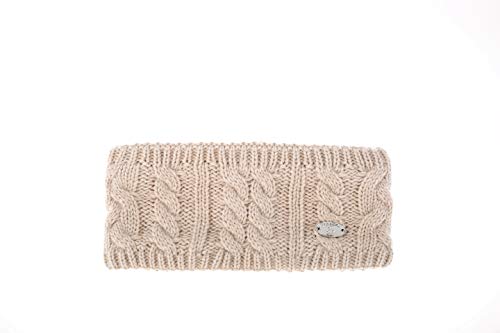 AnJuHoPa Strick Stirnband damen winter warm Earmuffs cable knitted Headband Gestrickter Ohrwärmer Häkeln Haarrife Gefüttert mit weichem Fleece Innenfutter Beige von AnJuHoPa
