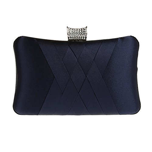 AnKoee Schlichte und elegante Handtasche für Frauen, Partymode, Partyhandtasche, Blau - dunkelblau - Größe: S von AnKoee