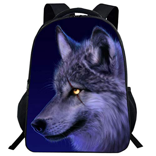 Ankee 3D Wolf Schulranzen Rucksack Kinder Tiere Tasche Schule für Jungen Mädchen, Stil 3 (Mehrfarbig) - PY80638EE von AnKoee