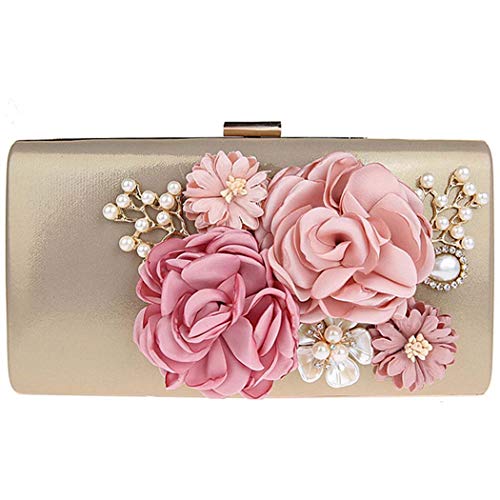 Ankoee Blumentasche, für Hochzeit, Zeremonie, Handtasche, Gold - gold - Größe: 22x4x12cm von AnKoee