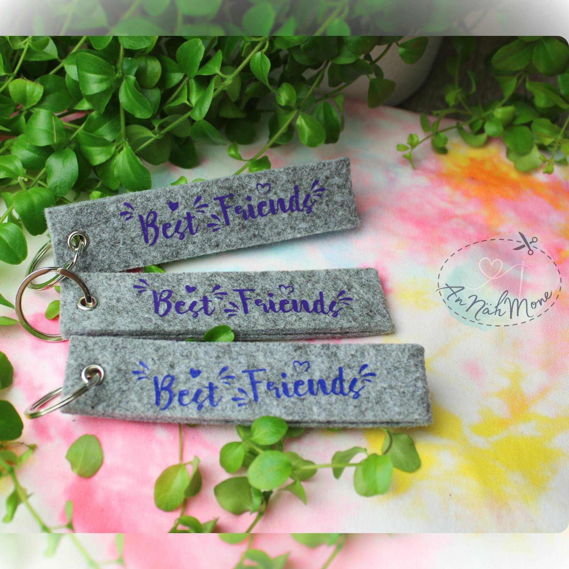 Schlüsselanhänger Aus Filz - Best Friends Schlüsselanhänger Aus Filz - Best Friends von AnNaehMone
