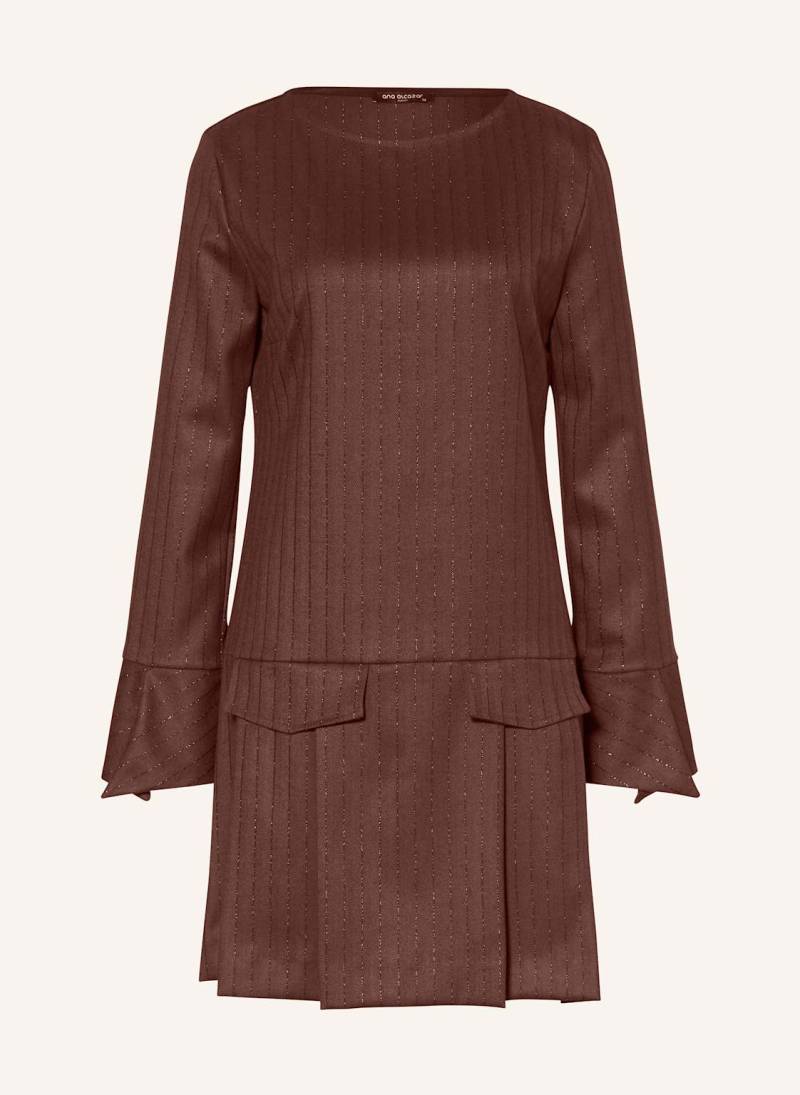 Ana Alcazar Cocktailkleid Mit Glitzergarn Und Plissees rot von Ana Alcazar