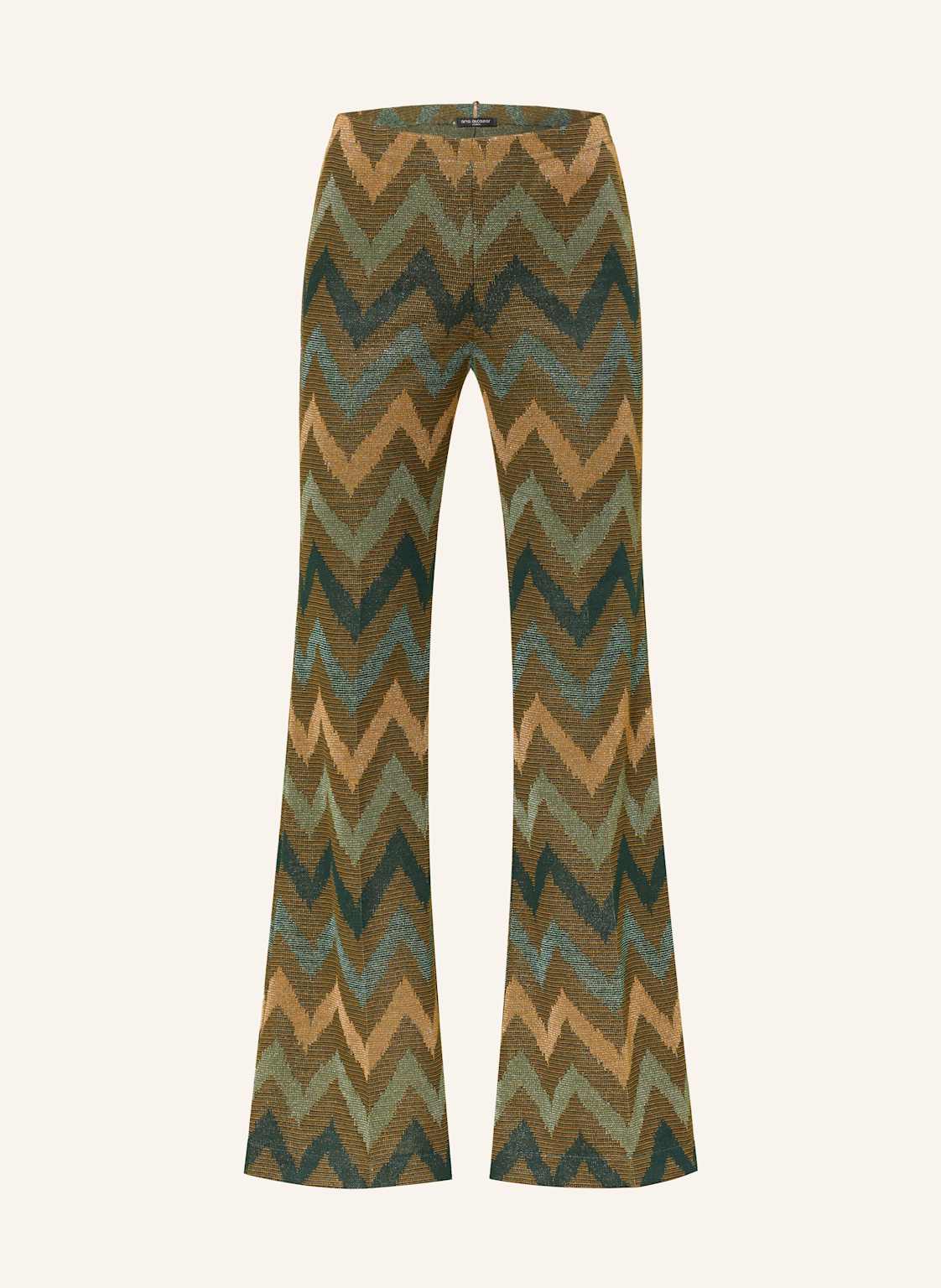 Ana Alcazar Marlenehose Mit Glitzergarn gruen von Ana Alcazar