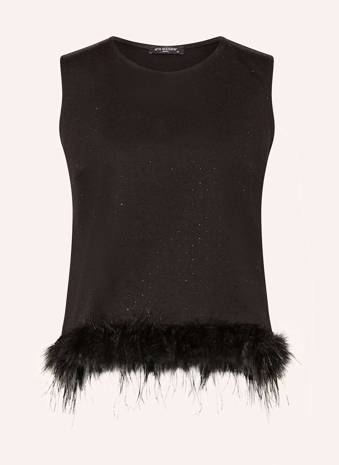 Ana Alcazar Top Mit Schmucksteinen schwarz von Ana Alcazar