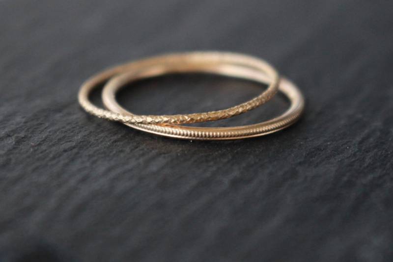 14 K Gelbgold Gefüllte Stapelbare Ringe 14 K Gelbgold Gefüllte Stapelbare Ringe von AnaKrolljewelry