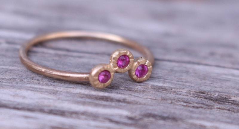 14 K Gold Ruby Ring von AnaKrolljewelry