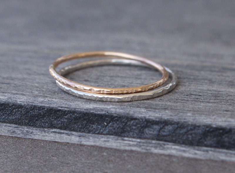 14 K Yellow Gold Filled Stackable Rings 14 K Yellow Gold Filled Stackable Rings von AnaKrolljewelry