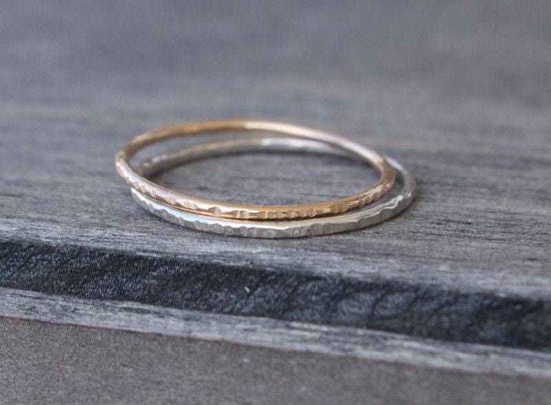 14 K Yellow Gold Filled Stackable Rings 14 K Yellow Gold Filled Stackable Rings von AnaKrolljewelry