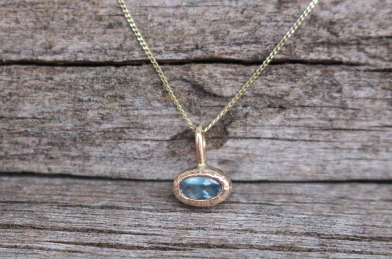 585 Gold Gold Kette Aquamarin 585 Gold Gold Kette Aquamarin von AnaKrolljewelry