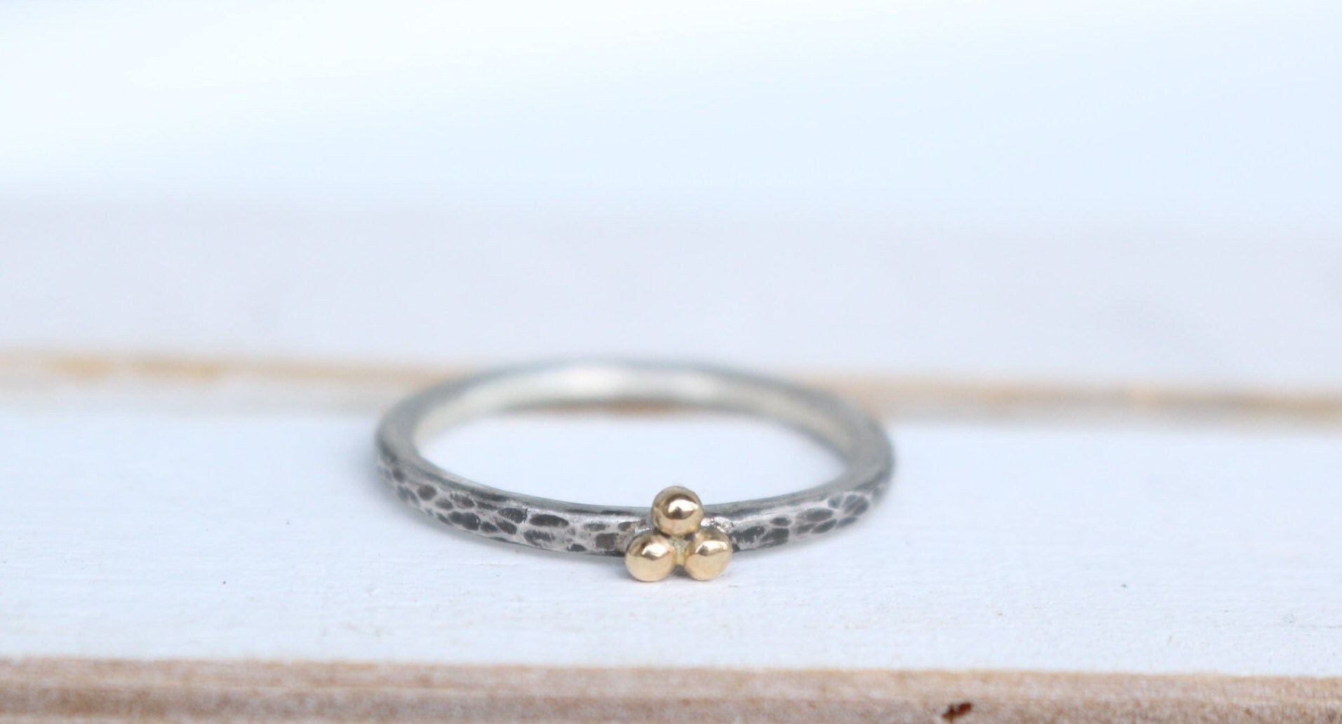 925 Silber Ring Mit Gold Kugelring 925 Silber Ring Mit Gold Kugelring von AnaKrolljewelry