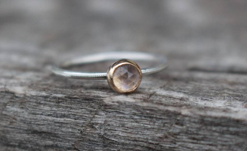 925Silber/585Gold Mondstein Ring 925Silber/585Gold Mondstein Ring von AnaKrolljewelry