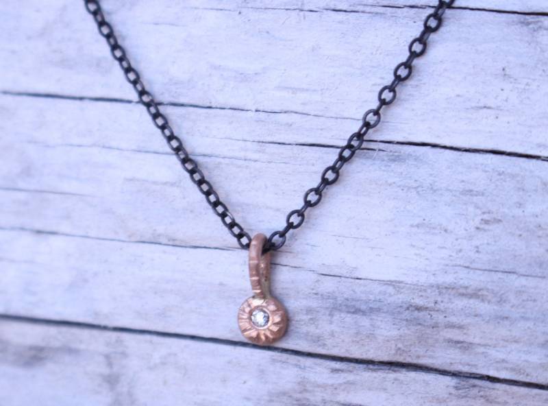 Mixed Metal Kette 585 Gold Diamant von AnaKrolljewelry