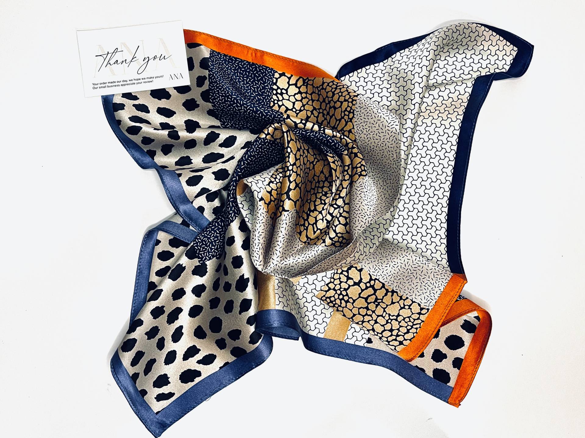 100% Mulberry Silk Square Scarf | 5353 cm. Gift For Her. Christmas Gift. Birthday Present von AnaShopDE