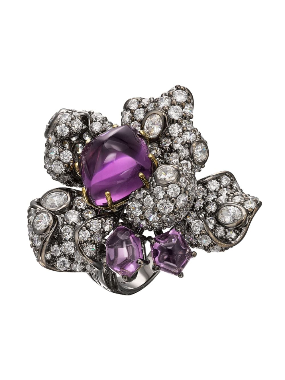 Anabela Chan 18kt Goldvermeil Amethyst Blossom Ring mit Edelsteinen - Violett von Anabela Chan