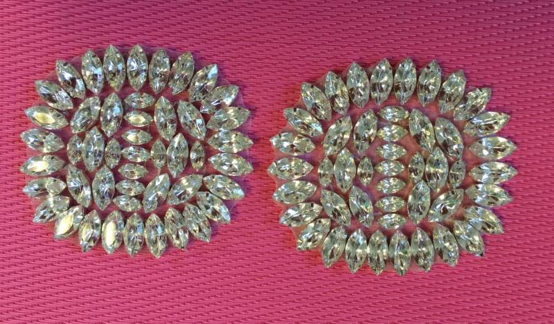 1 Paar Kreis Strass Motiv, Schmuck, Haarband, Flexibel, Strass, Strassborte 1 Paar Kreis Strass Motiv, Schmuck, Haarband, Flexibel, Strass, Strassborte von AnafrezNotions