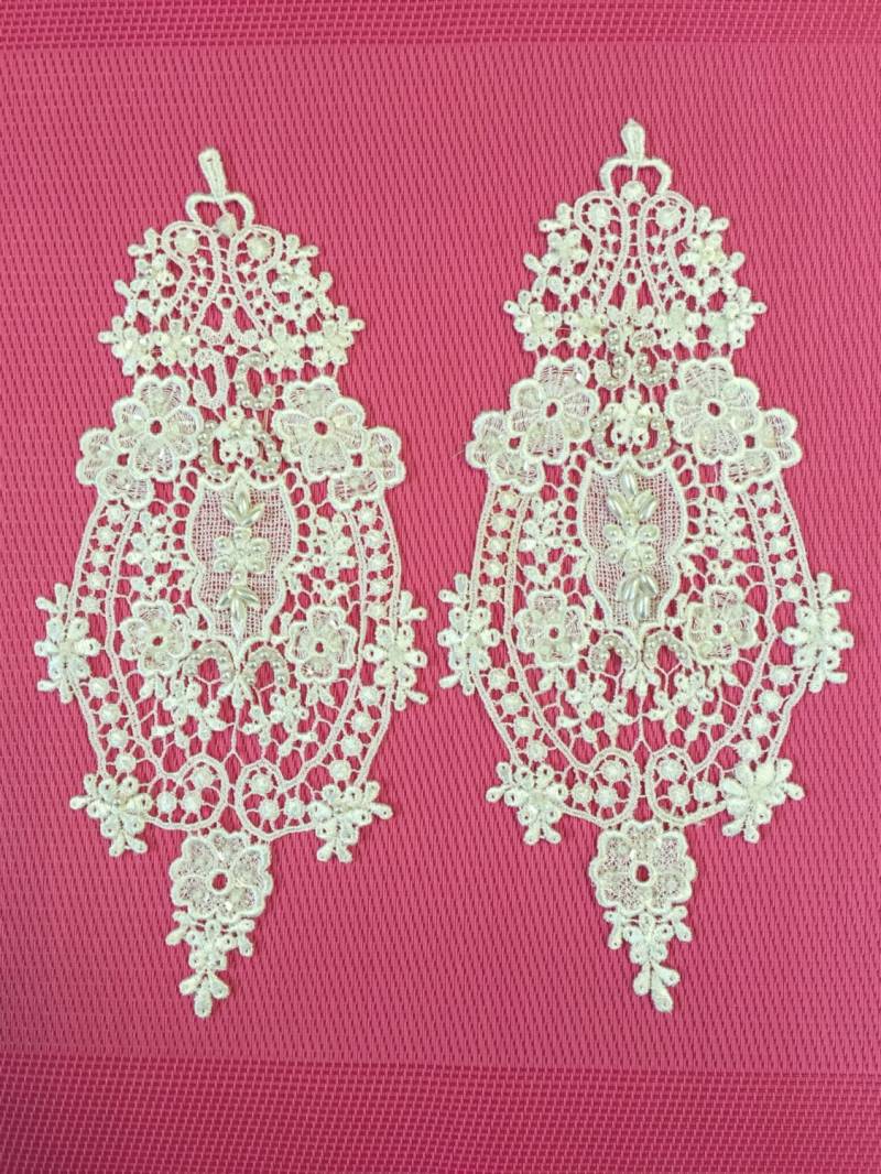 1 Weiße Perlen Applikation, Hochzeit Braut Diy Einteiler 1 Weiße Perlen Applikation, Hochzeit Braut Diy Einteiler von AnafrezNotions