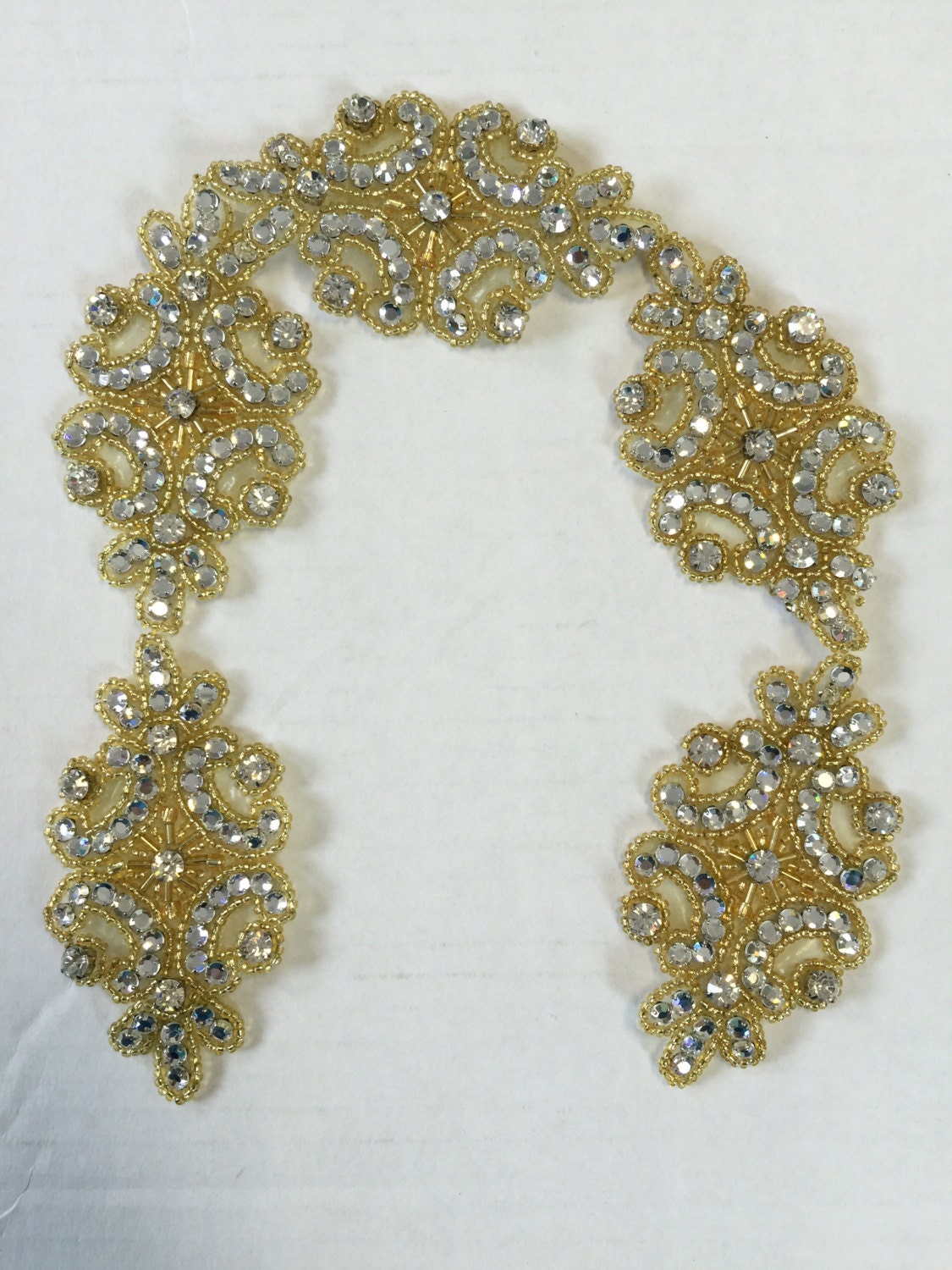 18 Zoll Langer Gold Rhinestone-Kristall. Motiv, Schmuck, Haarband, Strass Flexibel, Strass, Strassborte 18 Zoll Langer Gold Rhinestone-Kristall. Motiv, Schmuck, Haarband, Strass Flexibel, Strass, Strassborte von AnafrezNotions