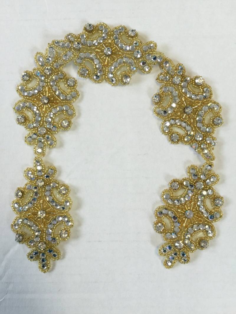 18 Zoll Langer Gold Rhinestone-Kristall. Motiv, Schmuck, Haarband, Strass Flexibel, Strass, Strassborte 18 Zoll Langer Gold Rhinestone-Kristall. Motiv, Schmuck, Haarband, Strass Flexibel, Strass, Strassborte von AnafrezNotions