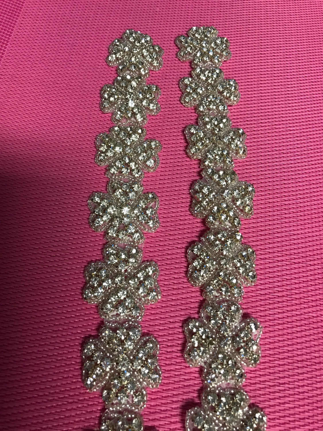 26 Zoll Lange Silber Kristall Strass Trim.embellishment, Hochzeiten Dekor von AnafrezNotions