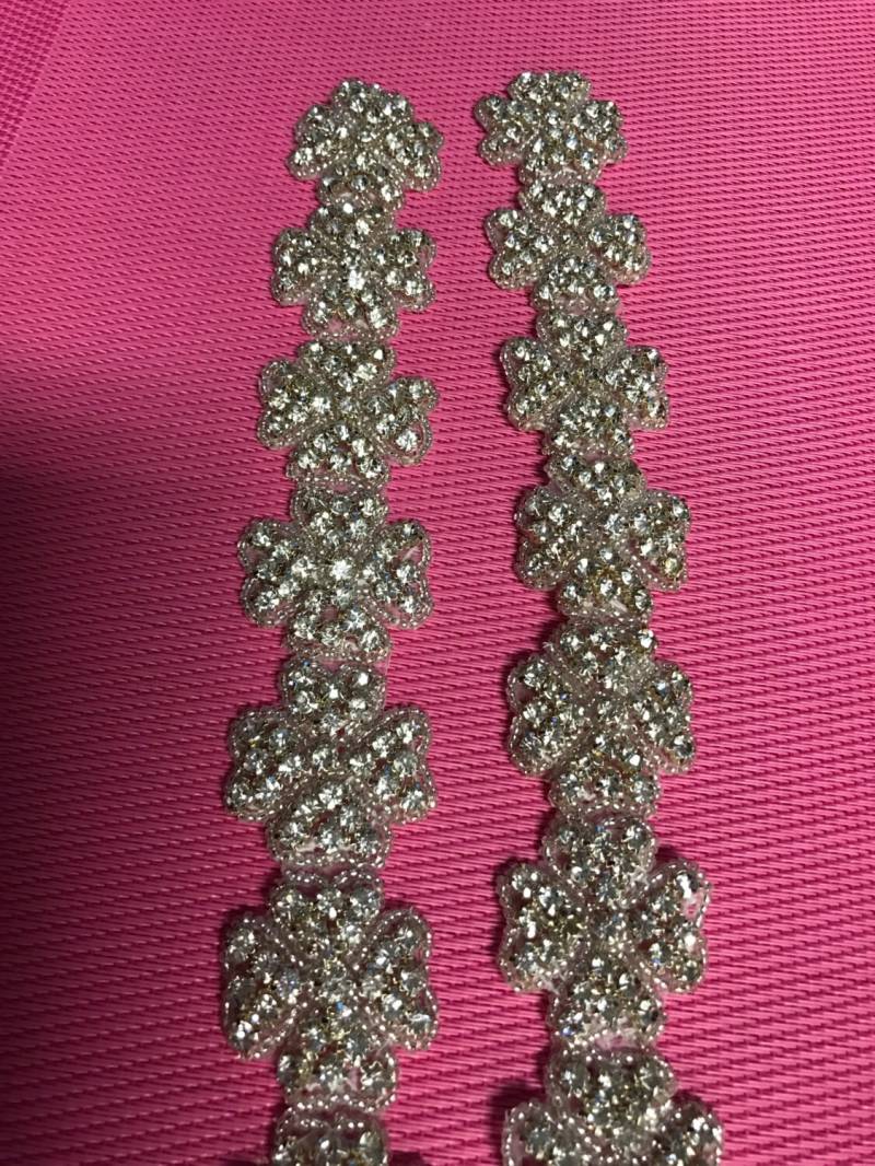 26 Zoll Lange Silber Kristall Strass Trim.embellishment, Hochzeiten Dekor von AnafrezNotions