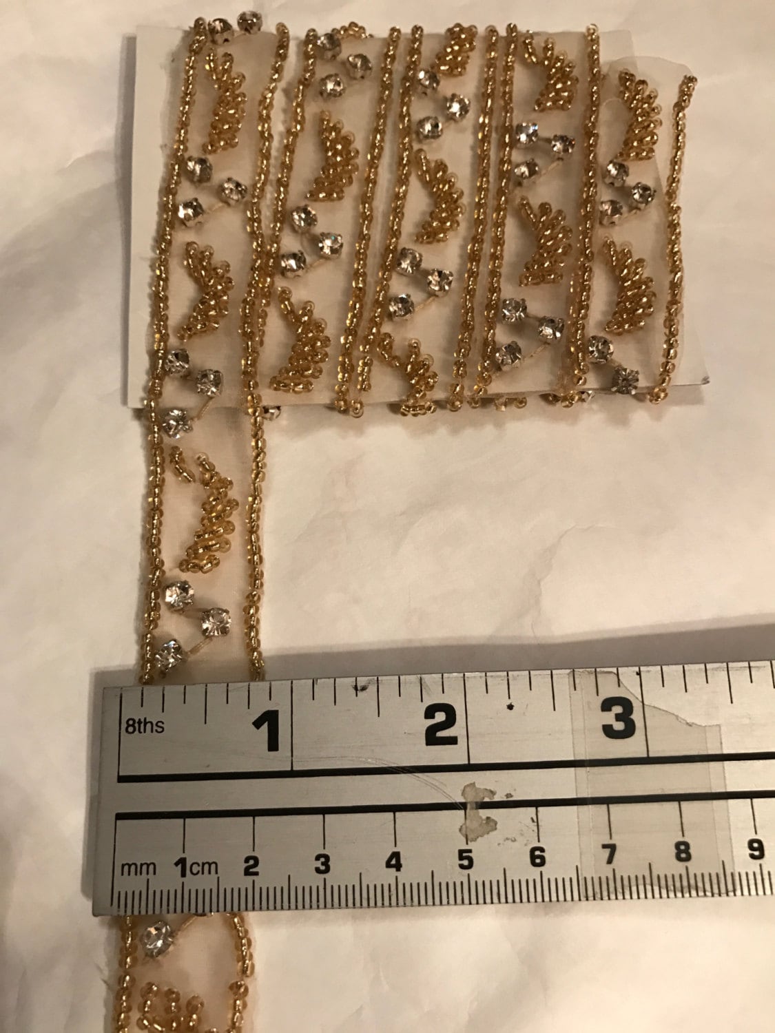 34 Zoll Lange Goldperlen Strassbesatz 34 Zoll Lange Goldperlen Strassbesatz von AnafrezNotions