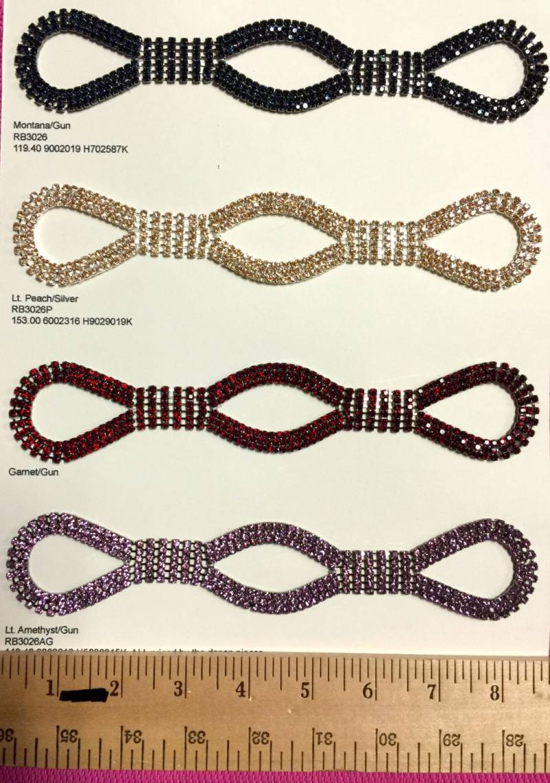4 Glas Strass Applikationen Trim.rhinestone Appliqué Für Brautkleid Sash Motiv Schmuck Machen Stirnband Handwerk Handgefertigt von AnafrezNotions